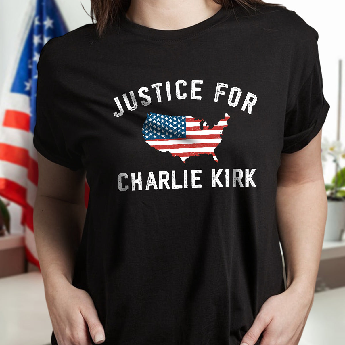 Justice For Charlie Kirk Dark Shirt LM32 65463
