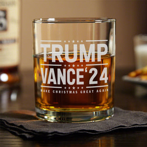 Trump Vance 2024 Make Christmas Great Again Engraved Whiskey Glass LM32 63897