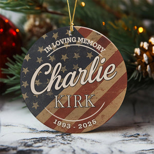 In Memory of Charlie Kirk Ceramic Ornament HO82 65990