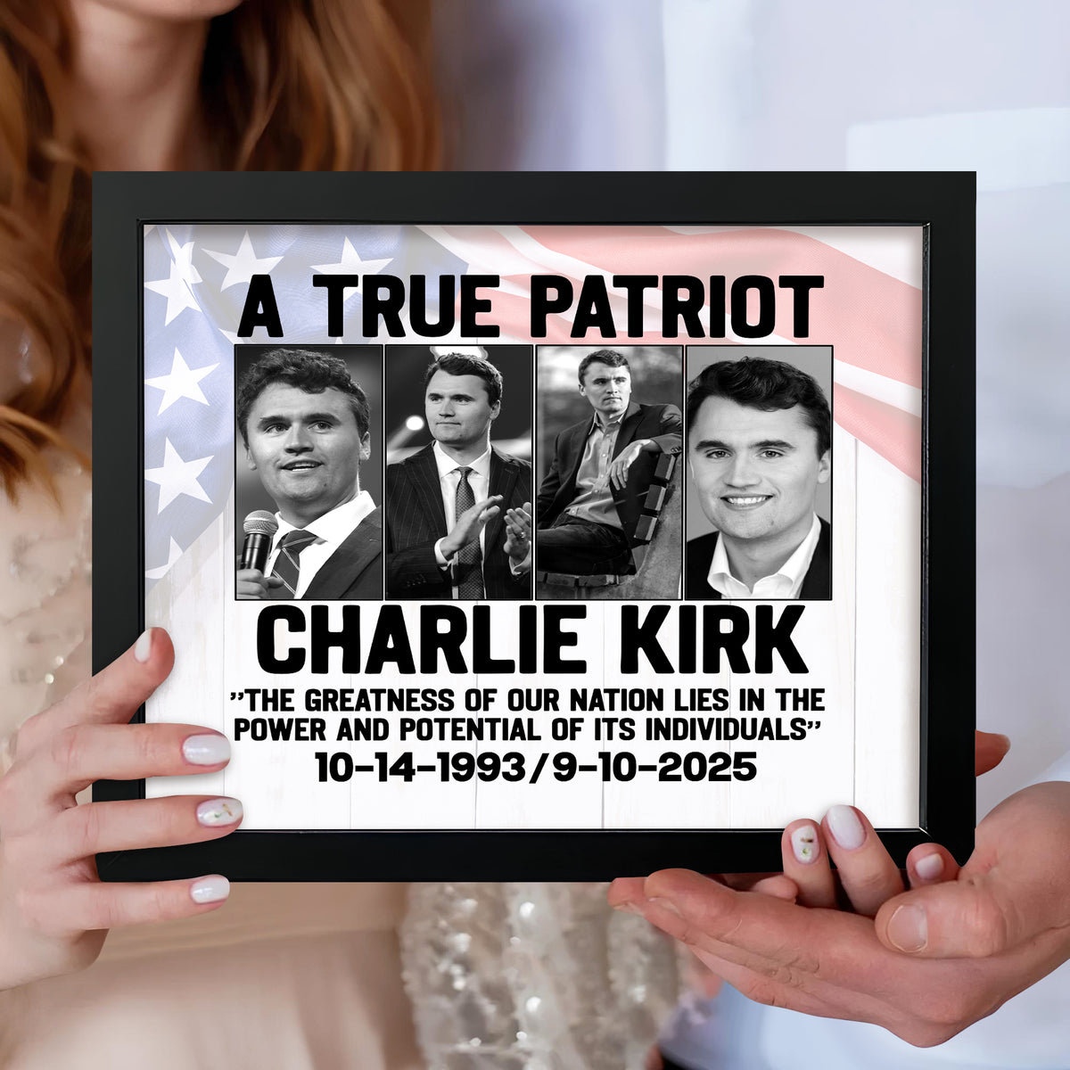Charlie Kirk True Patriot Picture Frame HO82 65974