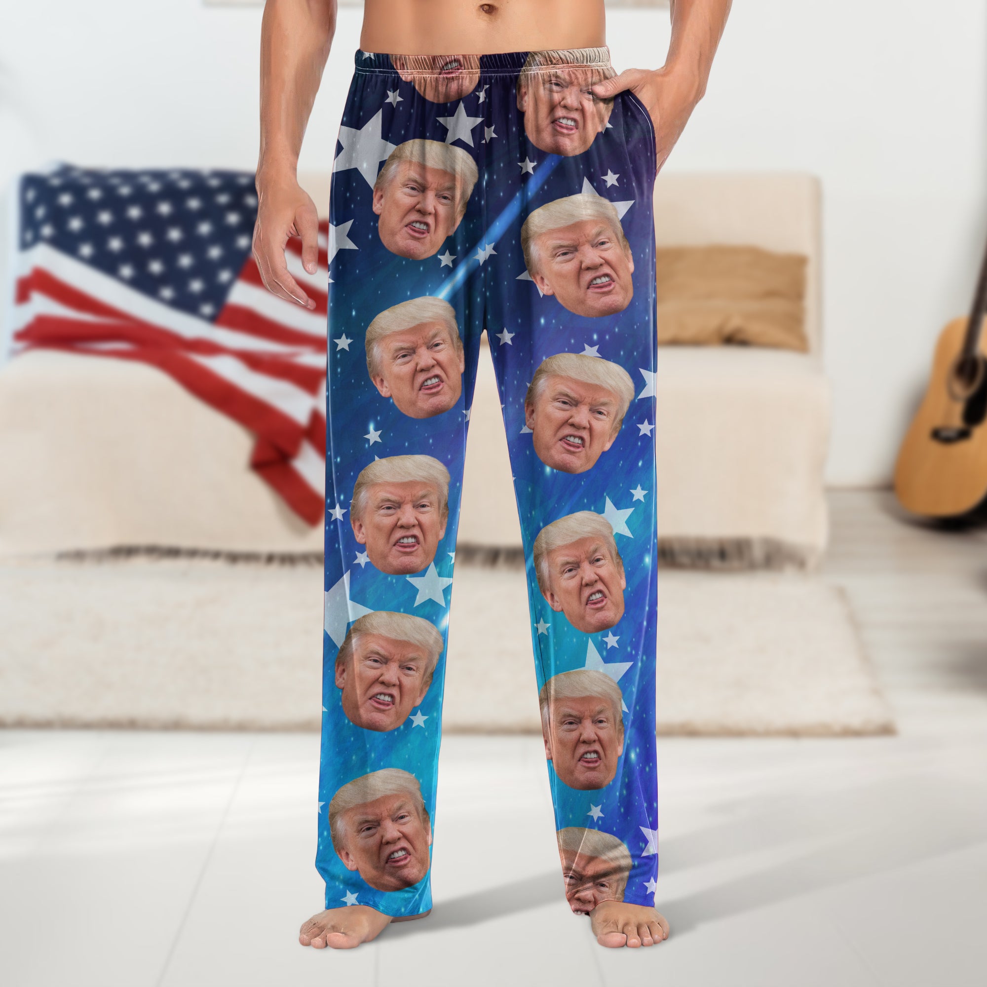 Custom Trump Face Galaxy Flannel Pajamas HO82 65418