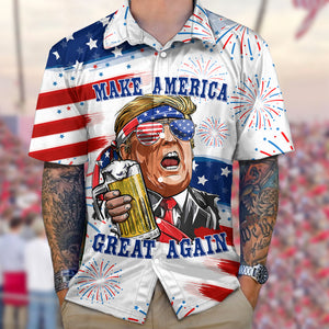 Trump Make America Great Again Trump Independence Day Hawaii Shirt DM01 62581