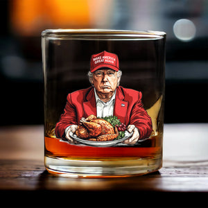 Make America Great Again with Trump Turkey Dinner Whisky Glass LM32 63901