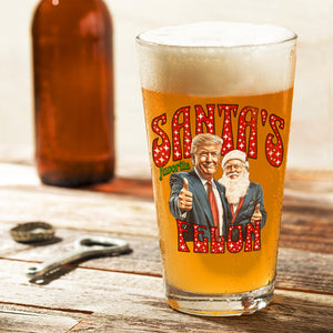 Santas Favortite Felon Distressed Print Beer Glass HO82 65228