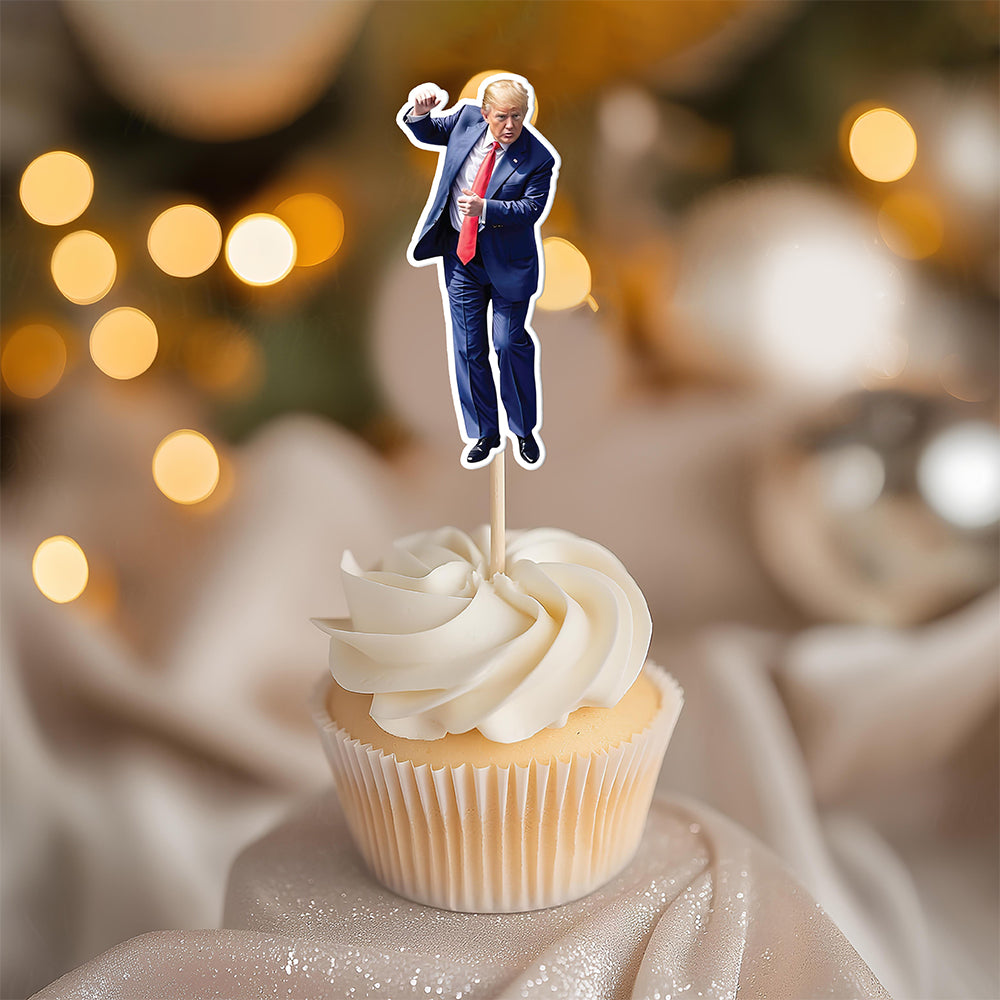 Funny Trump Dancing Independence Day Party Decoration Cupcake Toppers LM32 65337