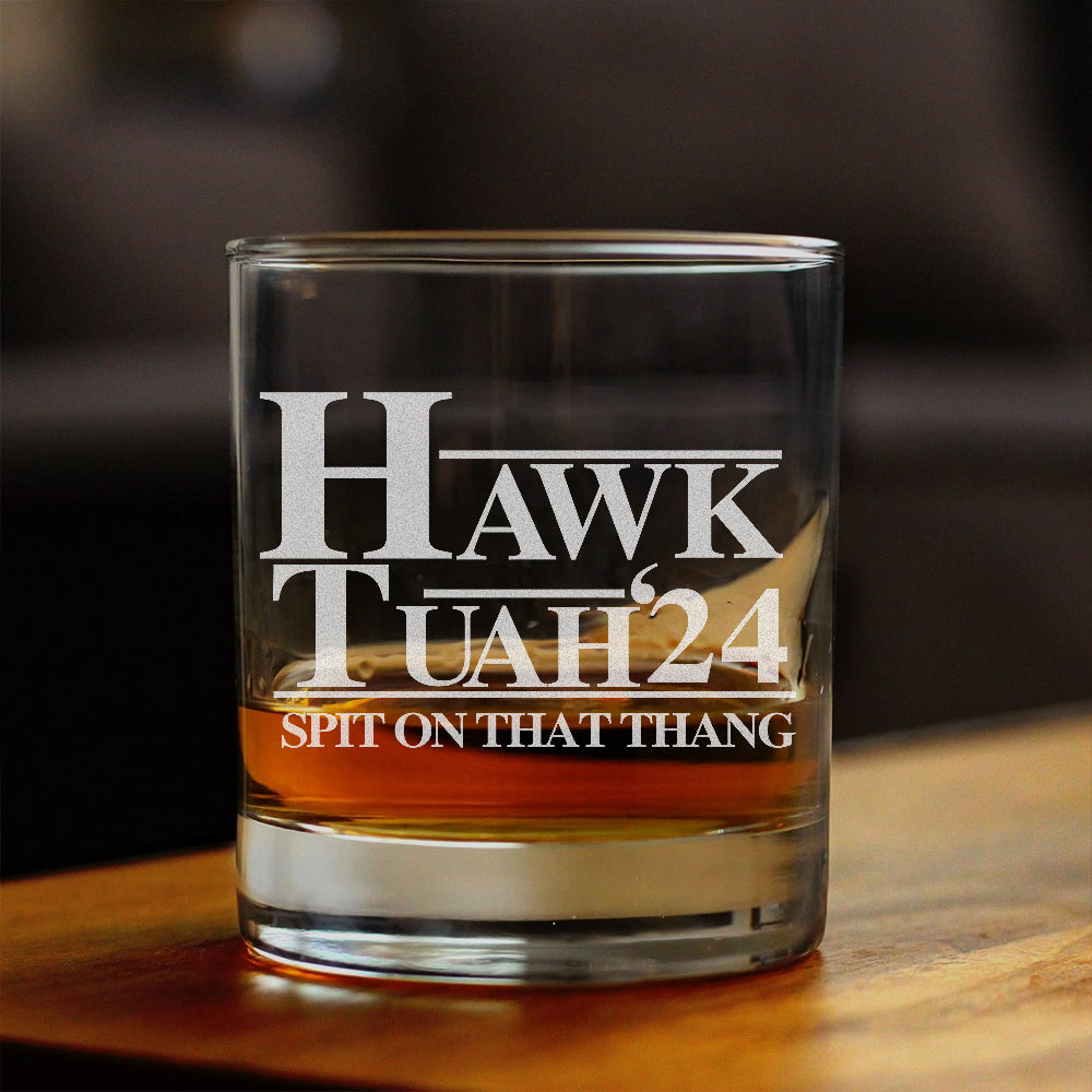 Hawk Tuah Spit On That Thang Print Rock Glass HO82 62824