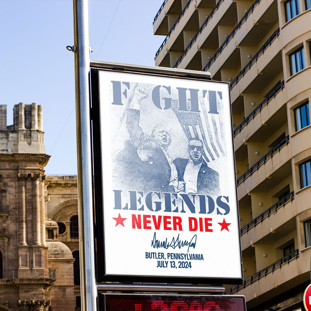 Fi**t Legends Never D** Trump 2024 Picture Frame Canvas Poster HO82 63104