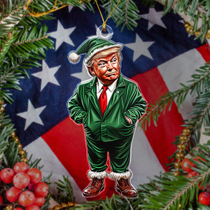 Trump Green Santa, Christmas Trump Acrylic Ornament Christmas Decor - Perfect Holiday Gift Idea HA75 63600