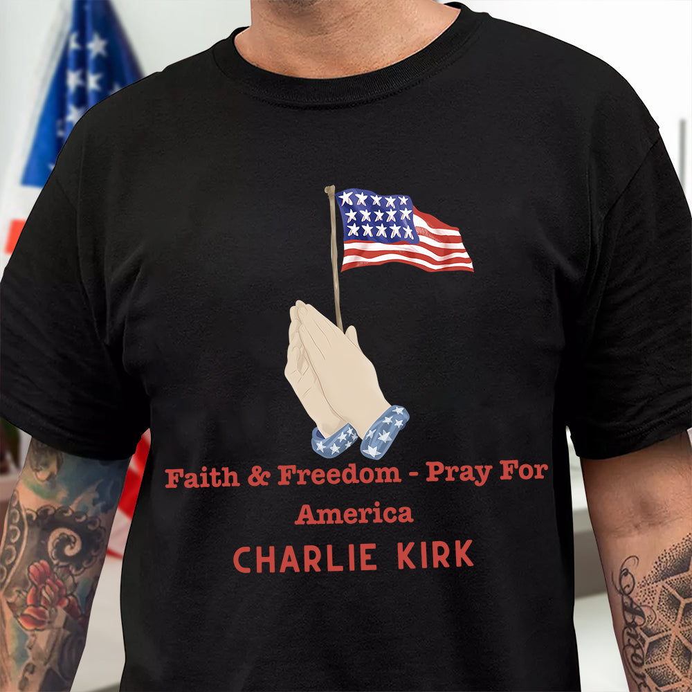 Faith & Freedom – Pray for America Dark Shirt HA75 64590
