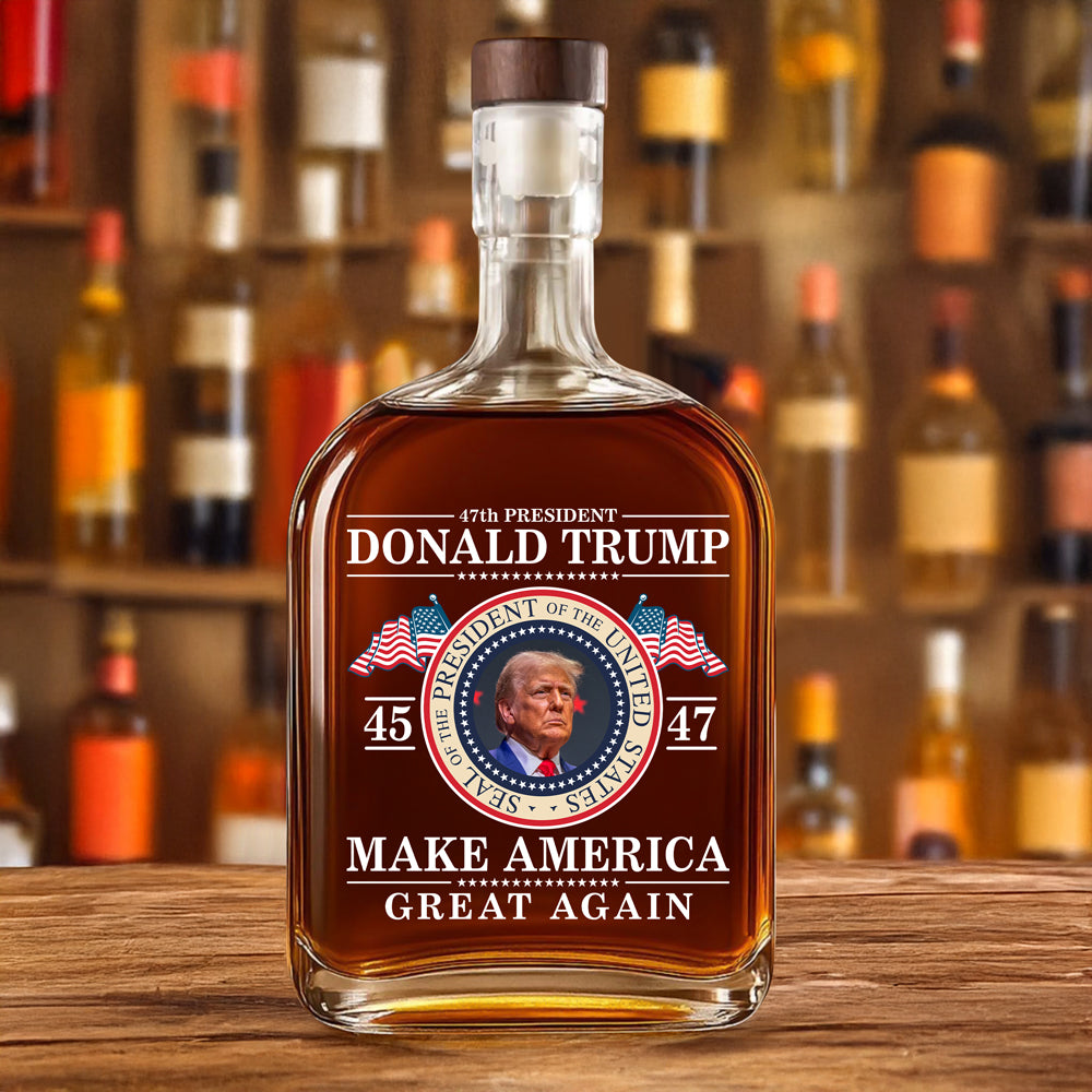 Donald Trump 47th - Make America Great Again Whiskey Bottle LM32 65383