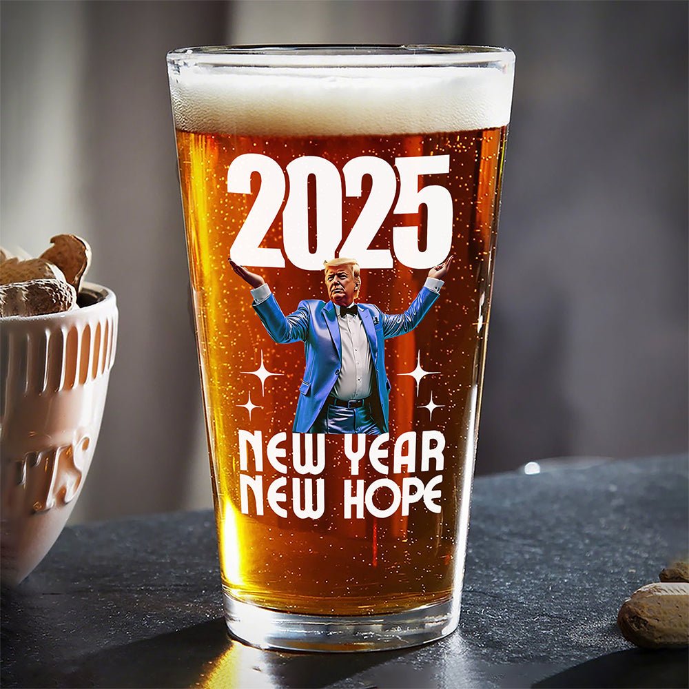 Funny Trump New Year New Hope Inauguration Party Celebration Beer Glass LM32 65083