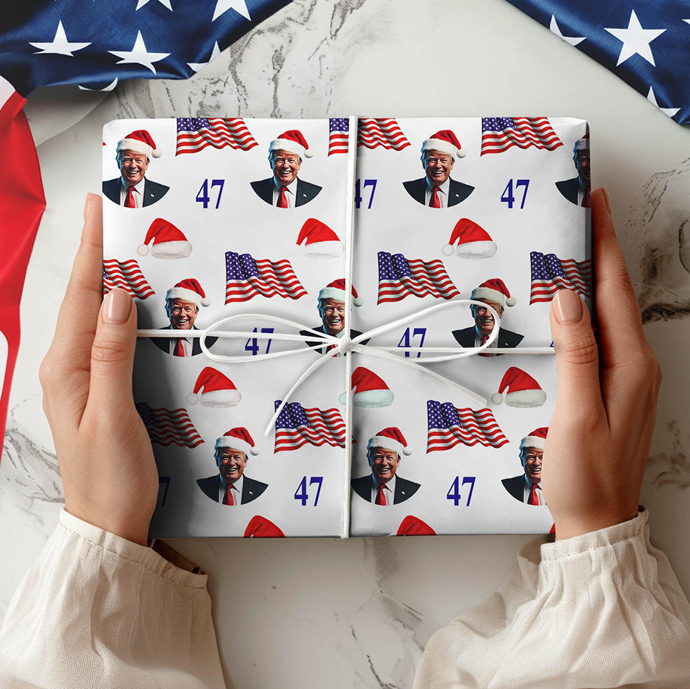 Make Your Gifts Great Again with Trump 2024 Wrapping Paper LM32 63947