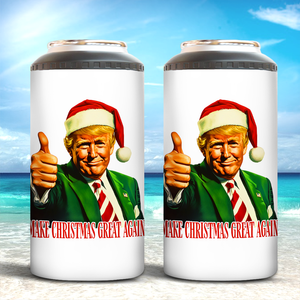 Make Christmas Great Again With Trump Can Cooler Tumbler HA75 63651