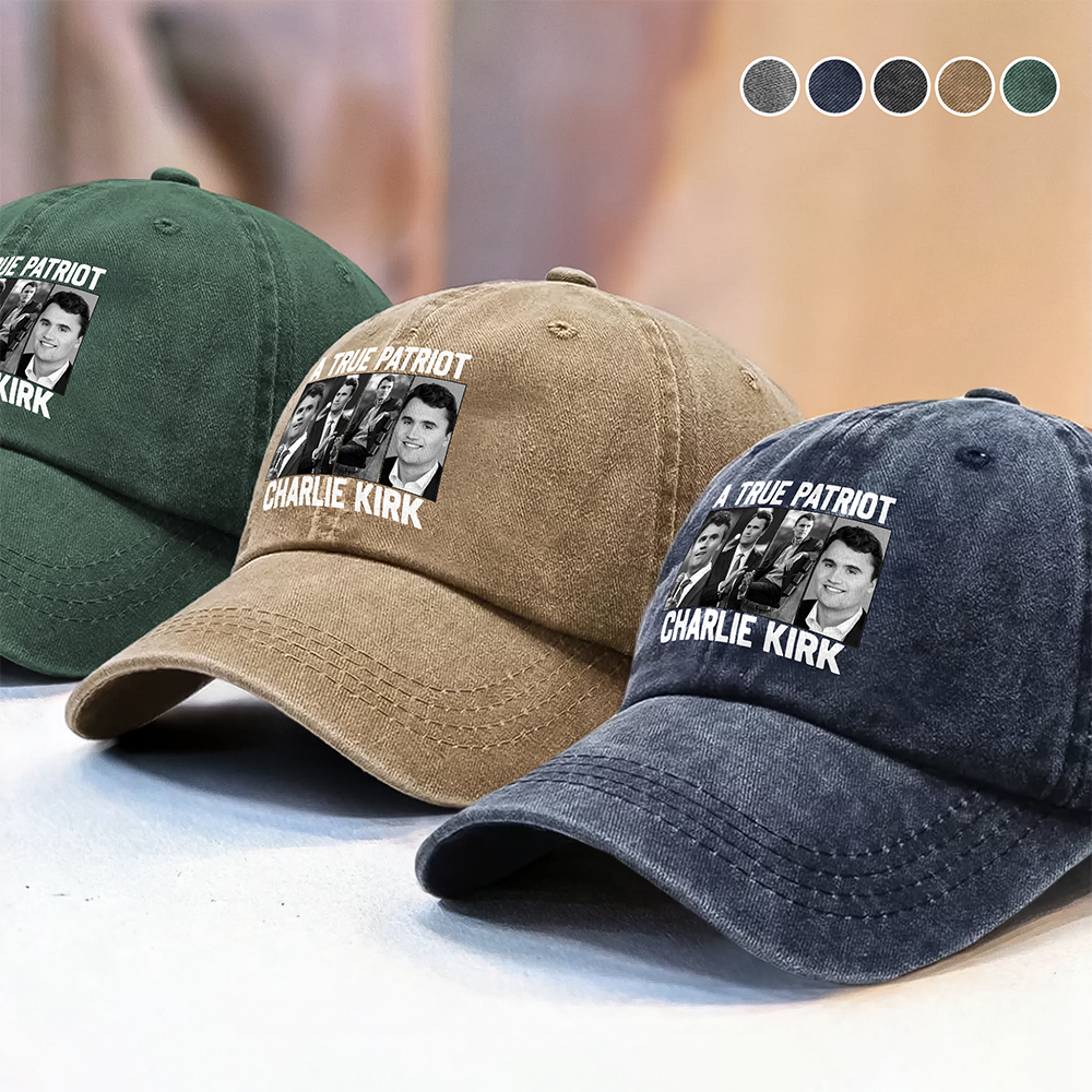 Justice for Charlie Kirk - Prayers Up Charlie Washed Denim Baseball Cap HA75 64420