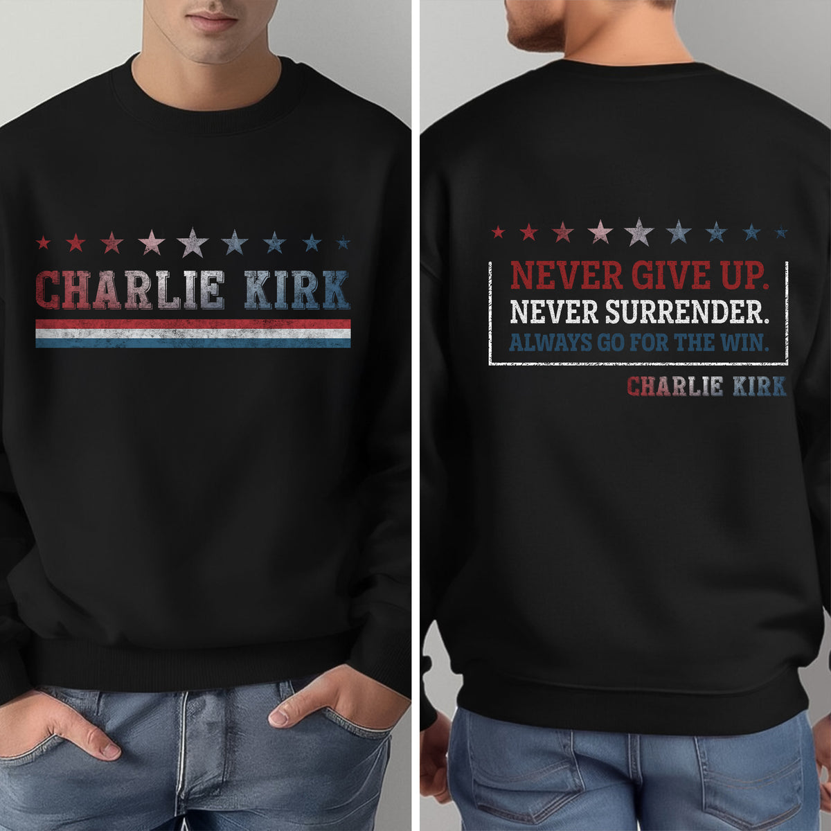 A True Patriot Charlie Kirk - Human Rights & Free Speech Back and Front Shirt LM32 65759