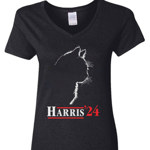 Cat Ladies Harris Funny Cat 2024 President Kamala-Harris Dark Shirt HO82 65084