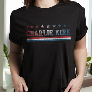 RIP American Charlie Kirk Patriot Memorial Dark Shirt LM32 65495