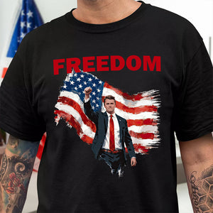 Freedom Stand With Charlie Kirk Dark Shirt HA75 64572