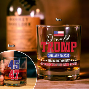 Trump Inauguration Bring Back The Greatness Of America 2025 Whiskey Glass LM32 65127