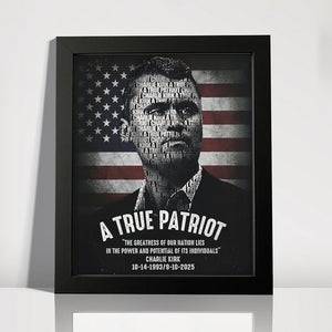 Charlie Kirk A True Patriot Picture Frame HA75 64526
