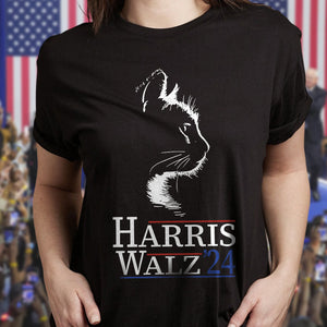 Harris Walz 2024 Cat Shirt Dark Shirt TH10 63367