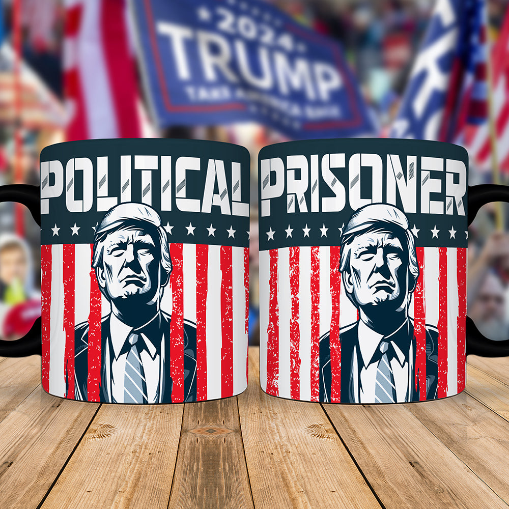 Political Prisoner Trump Black Mug TH10 N304 62631