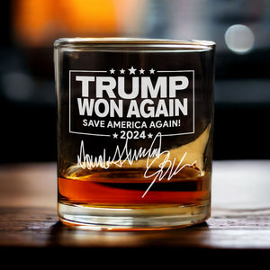 Trump Won Again Rock Glass TH10 64077