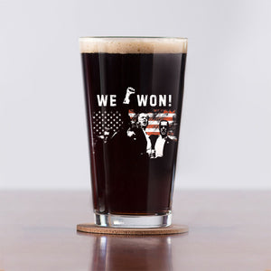 Trump We Won Inauguration 47 US President 2025 Election Print Beer Glass HO82 65216