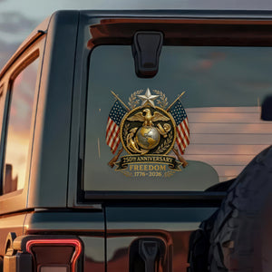 Bald Eagles Guns 250th Anniversary Freedom 1776 - 2026 Car Window Decal Sticker LM32 897761