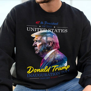 47th President of The USA Donald Trump Inauguration Day 2025 Dark Shirt CH07 67248