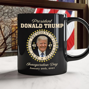 President Donald Trump Black Mug HA75 64058