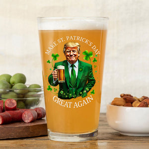 Trump Make ST. Patricks Day Great Again Beer Glass CH07 67254