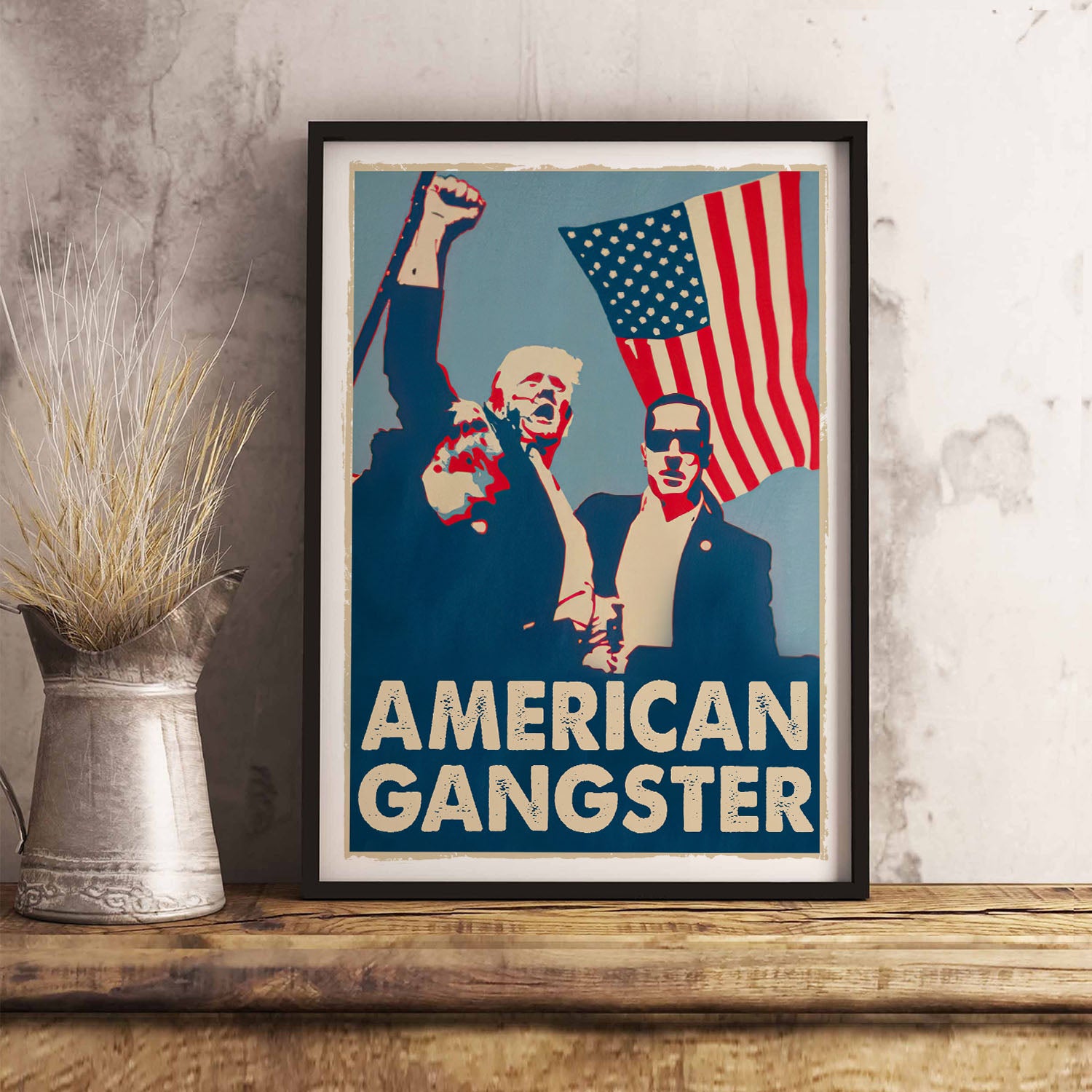 American Gangster Trump Shot Picture Frame Canvas Poster HA75 63278