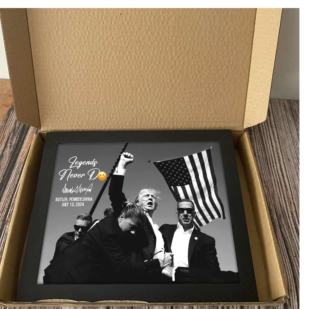 BnW Legends Never D** Donald Trump Picture Frame Canvas Poster TH10 63095