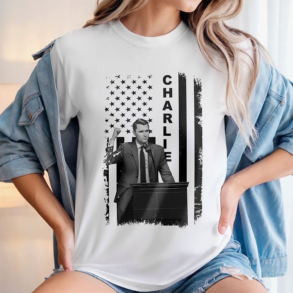 Pray for Charlie Kirk – Conservative Christian Political Bright Shirt TH10 64417