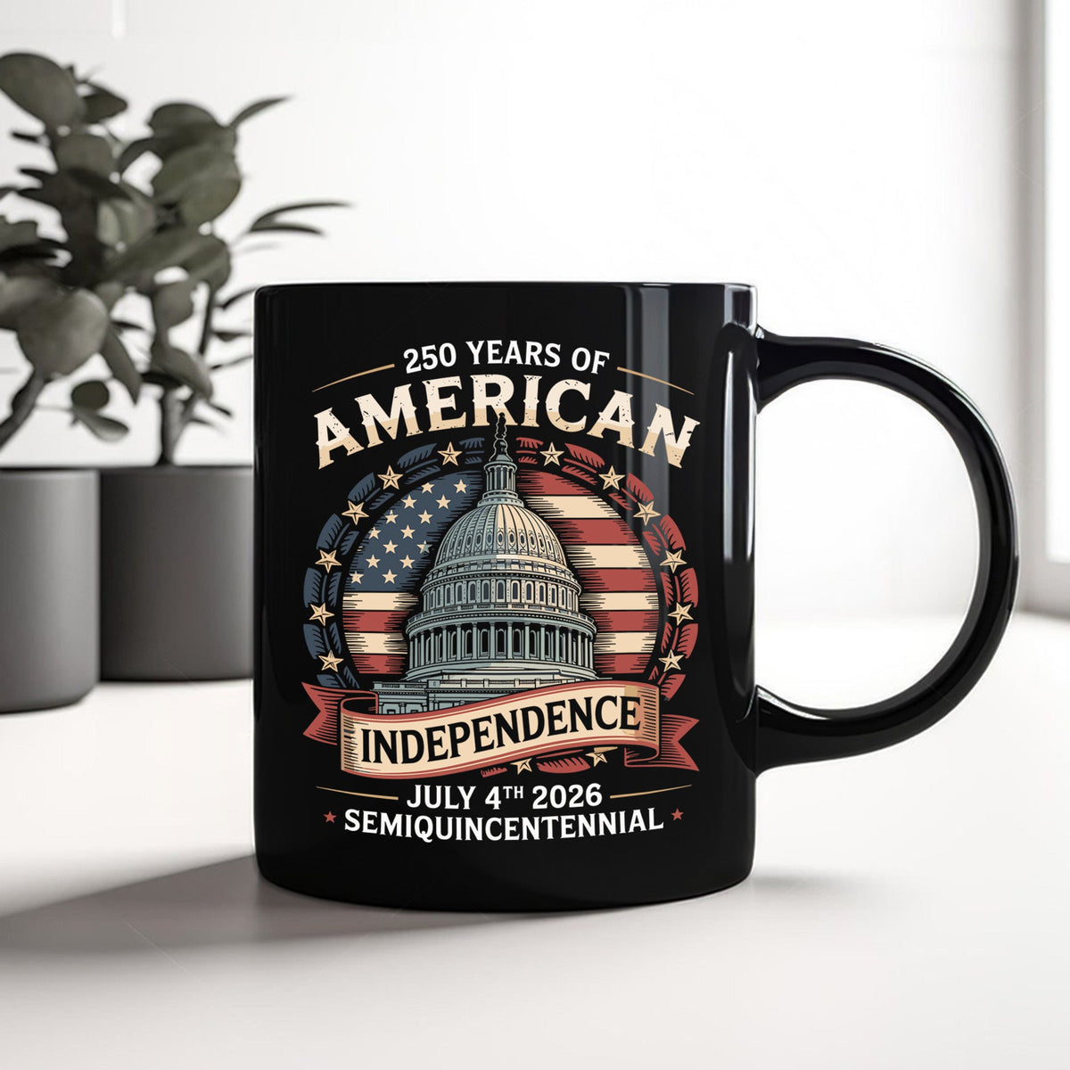 250 Years Of America Black Mug TH10 894655