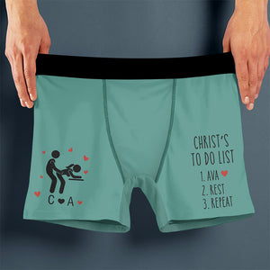 Personalized To Do List Naughty Funny Adult Boxer - Gift For Husband & Boyfriend HA75 921996