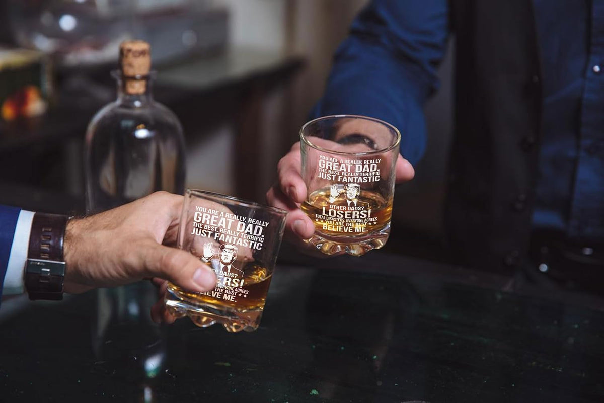 Father'S Day Gifts for Dad from Daughter, Son - Dad Gifts - Birthday Gifts for Dad - Dad Birthday Gift Ideas - Cool Gifts for Dad - Present for Dad 10Oz Whiskey Rock Glass