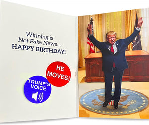 Talking & Dancing Trump Birthday Card – Trump Dances When Card Is Opened - Trump’S Real Voice - Donald Trump Gifts for Men - Trump 2024 - Trump Stuff - Funny Birthday Card, Happy Birthday Card for Him