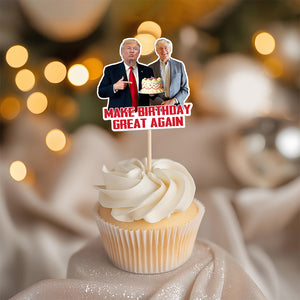 Custom Photo Trump Mom Trump Dad Party Decoration Cupcake Toppers LM32 65333
