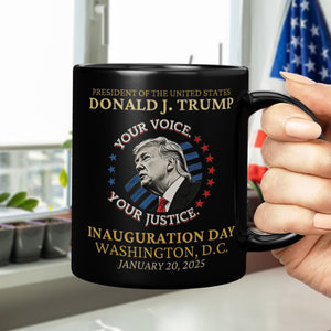 Trump Inauguration Day 2025 Commemorative Memorabilia Black Mug HO82 65636