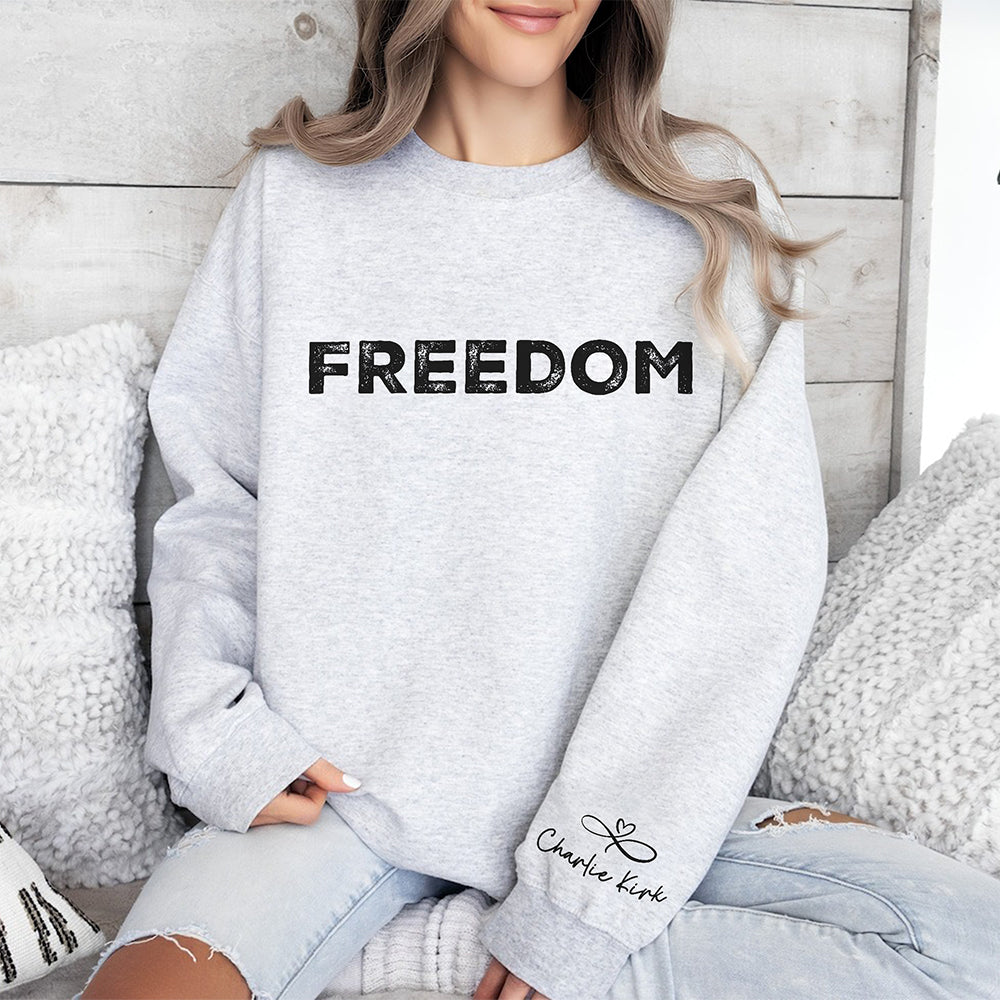 Charlie Kirk Freedom Sleeve Sweatshirt HA75 64566