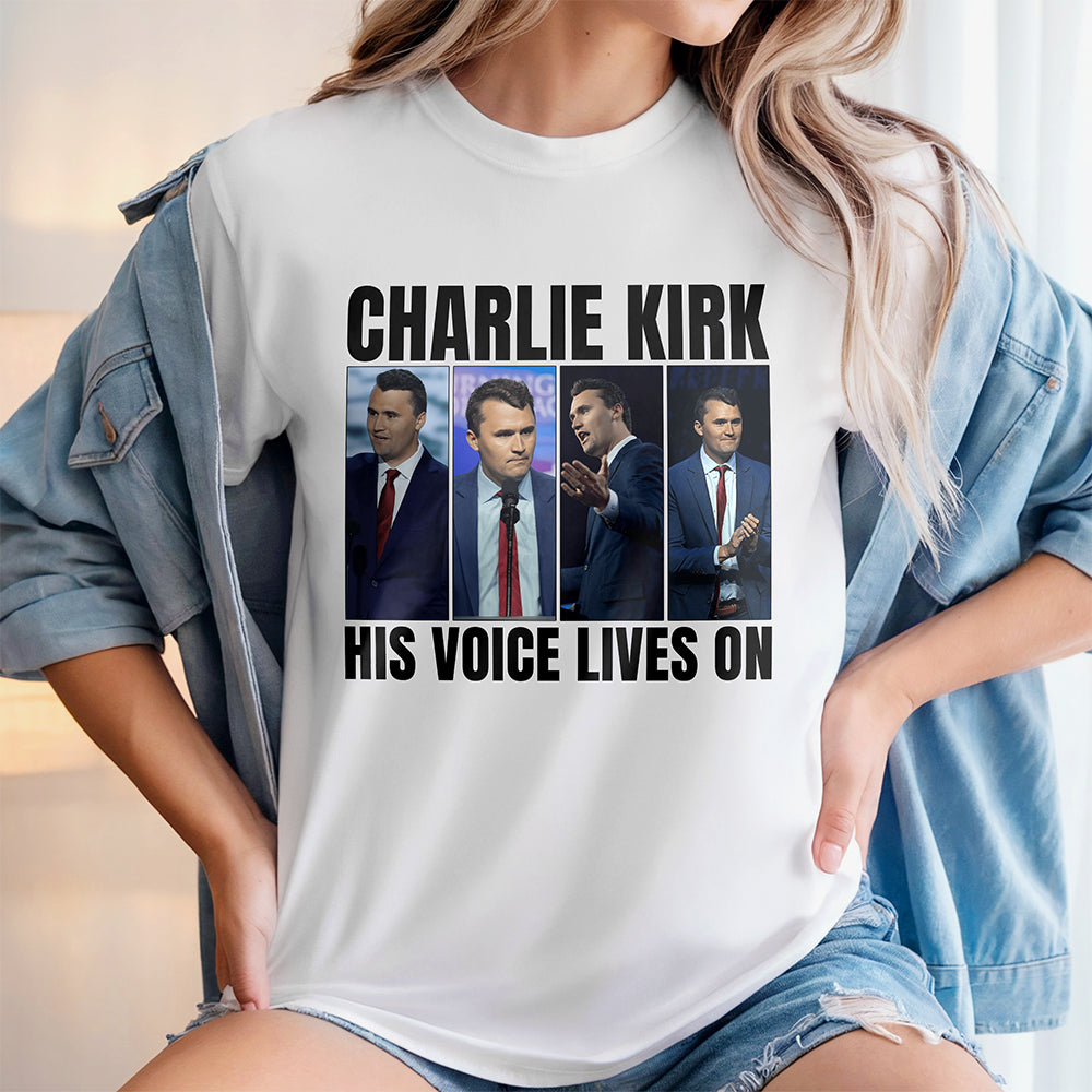 Charlie Kirk His Voice Lives On Bright Shirt HO82 65898