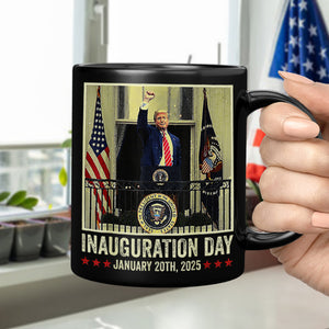 President Donald Trump Inauguration Day 2025 Memorabilia Black Mug HO82 65640