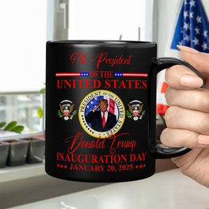 President Donald Trump Inauguration Day 2025 Black Mug HO82 65632