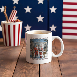 Trump Santa I Will Be Home For Christmas Mug HA75 63631