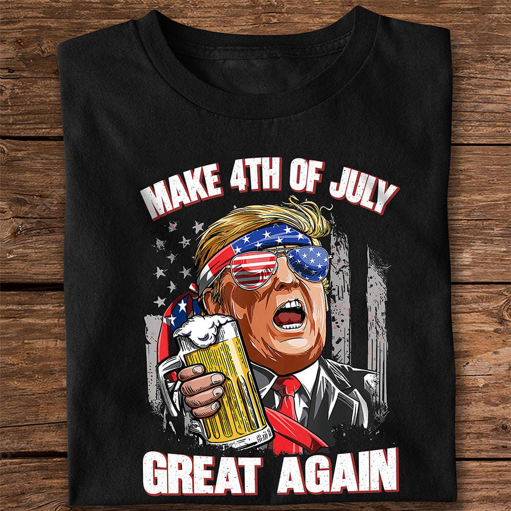 Trump Cheers Make 4th Of July Great Again Dark Shirt LM32 65371