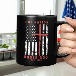 One Nation Under God Est. 1776 Black Mug LM32 895451