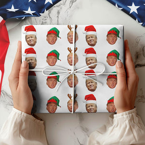 Personalized Donald Trump's Face Christmas Gift Wrapping Paper LM32 63973