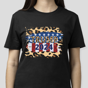 Trump 2024 With Leopard Pattern Shirt HO82 62712